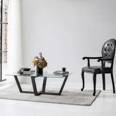 Amalfi Salontafel | GEHARD GLAS | Antraciet – kavel bij Openbare Verkopen, Beveren-Leie