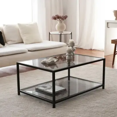 Astro Salontafel | METALEN FRAME | Fume, Zwart – kavel bij Openbare Verkopen, Beveren-Leie