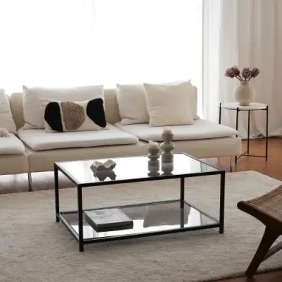 Astro Salontafel | METALEN FRAME | Fume, Zwart – kavel bij Openbare Verkopen, Beveren-Leie