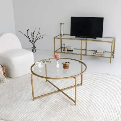 Gold Sun Salontafel | METALEN FRAME | Goud – kavel bij Openbare Verkopen, Beveren-Leie