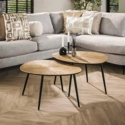 Metallic Antiek Goud Salontafel Set/2 - Ray Metal Organic – kavel bij Openbare Verkopen, Beveren-Leie