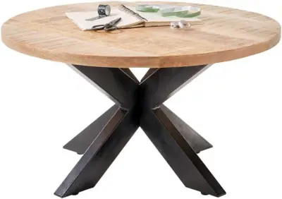 Salontafel Ace - 80x45cm - metaal/mangohout – kavel bij Openbare Verkopen, Beveren-Leie