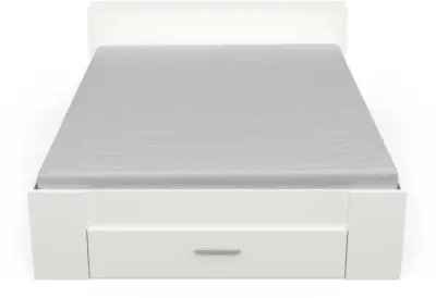 Bed Polly 160 x 200 cm-mat wit – kavel bij Openbare Verkopen, Beveren-Leie