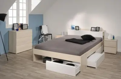 Bed Most 160x200cm met lades - acacia – kavel bij Openbare Verkopen, Beveren-Leie