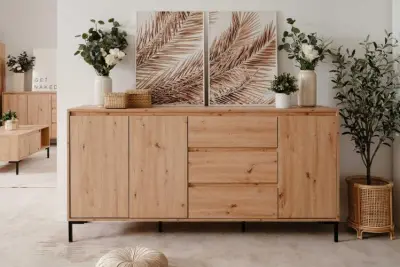 Dressoir Korina 178 cm-artisanale eik – kavel bij Openbare Verkopen, Beveren-Leie