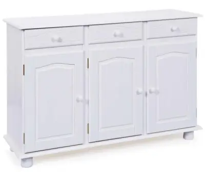 Dressoir Abaco (3 deuren) - wit – kavel bij Openbare Verkopen, Beveren-Leie