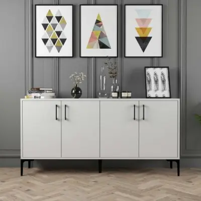 Kiev 16 Console | 100% MELAMINE | Wit – kavel bij Openbare Verkopen, Beveren-Leie