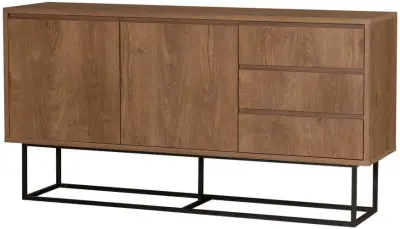 Ruba Console | 100% MELAMINE | Walnoot, Zwart – kavel bij Openbare Verkopen, Beveren-Leie