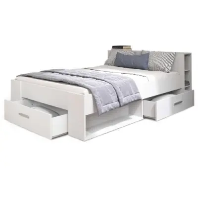 Bed Polly 140 x 190 cm-mat wit – kavel bij Openbare Verkopen, Beveren-Leie
