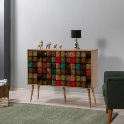 Mega-723 Consoles | 100% MELAMINE | Sonoma eiken – kavel bij Openbare Verkopen, Beveren-Leie