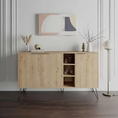Clara Console | 100% MELAMINE | Eiken – kavel bij Openbare Verkopen, Beveren-Leie