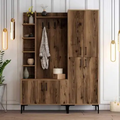 Viyana DA Kapstok | 100% MELAMINE | Walnoot – kavel bij Openbare Verkopen, Beveren-Leie
