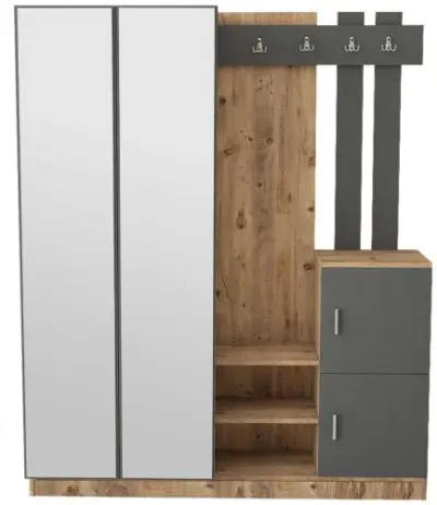 DD8 Kapstok | 100% MELAMINE | Atlantische den, antraciet – kavel bij Openbare Verkopen, Beveren-Leie