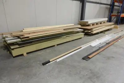 Partij Hout, mdf& aluminium – kavel bij Openbare Verkopen, Wervik