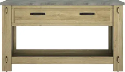 Sidetable Louane 156cm, 1 lade - eik/beton – kavel bij Openbare Verkopen, Beveren-Leie