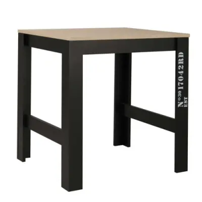Verlengbare bartafel Exit 91/131x80 - lichte eik/zwart – kavel bij Openbare Verkopen, Beveren-Leie