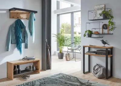 Bijzettafel | 70 x 28 x 75 cm | Anthracite Oak-design – kavel bij Openbare Verkopen, Beveren-Leie