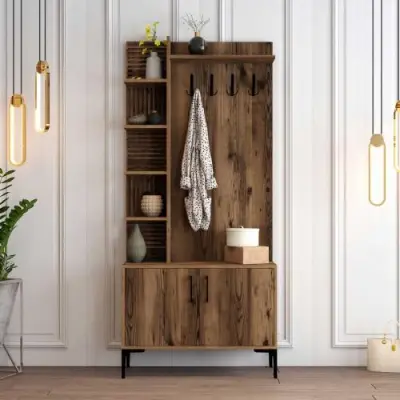 Viyana D Kapstok | 100% MELAMINE | Walnoot – kavel bij Openbare Verkopen, Beveren-Leie