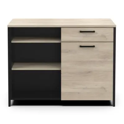 Keukeneiland Chili | 122,7 x 70,1 x 94 cm | Zwart-eik – kavel bij Openbare Verkopen, Beveren-Leie