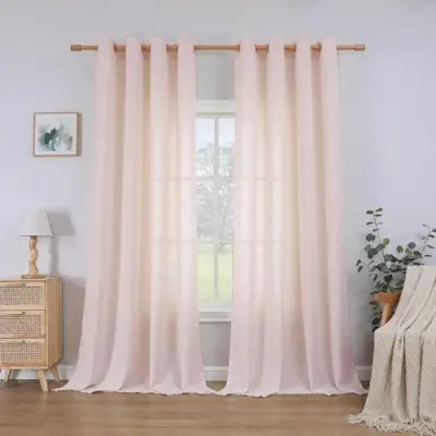 CUCRAF Gordijn oudroze met ringen, 140 x 245 cm – kavel bij Openbare Verkopen, Brugge