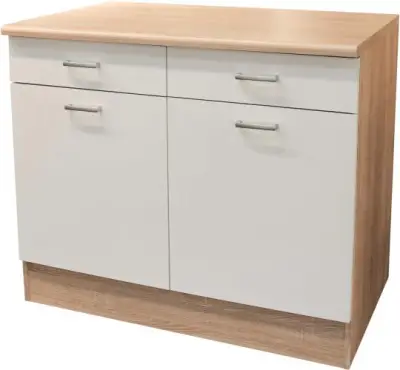 Onderkast keuken Andy | 100 x 60 x 90 cm | Oak White-design – kavel bij Openbare Verkopen, Beveren-Leie