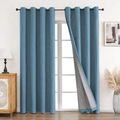 CUCRAF Gordijnen (200 x 140 cm) blauw – kavel bij Openbare Verkopen, Brugge