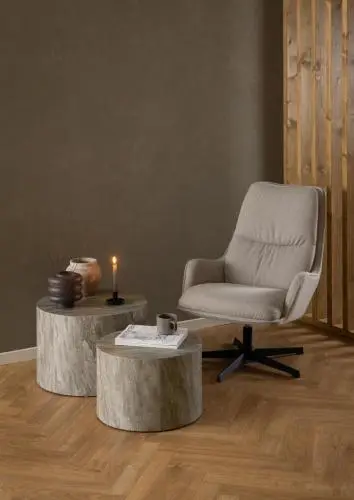 Draaibare loungestoel Bosley - beige – kavel bij Openbare Verkopen, Beveren-Leie