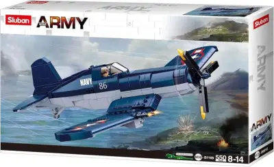 Sluban Army WWII F4U Fighter vliegtuig – kavel bij Openbare Verkopen, Brugge