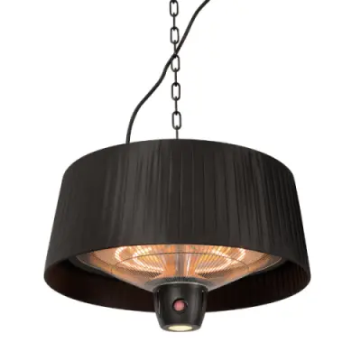 Terrasverwarmer met verlichting Alix 50cm hangend - zwart – kavel bij Openbare Verkopen, Beveren-Leie
