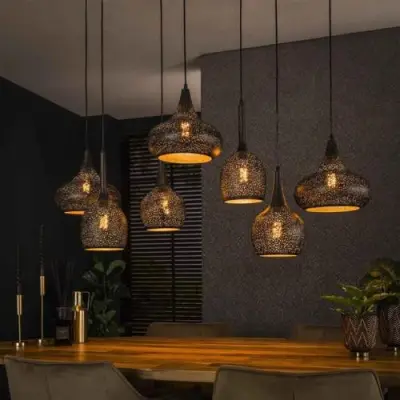 Hanglamp Zeppos 120 cm-Artic zwart – kavel bij Openbare Verkopen, Beveren-Leie