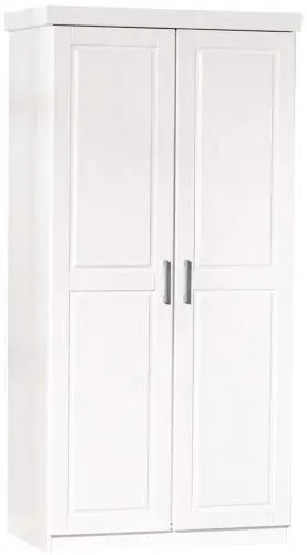 Kledingkast Leon 95 cm - Witte Kast met 2 Deuren en Legplank – kavel bij Openbare Verkopen, Beveren-Leie