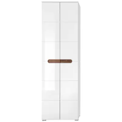 Kledingkast Nuro 60cm 2 deuren - hoogglans wit – kavel bij Openbare Verkopen, Beveren-Leie