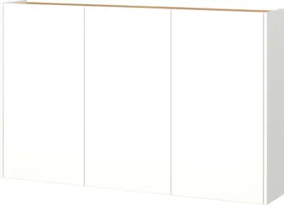 Halkast Lydia - 138x25x87cm - 3 deuren - wit/eikdecor – kavel bij Openbare Verkopen, Beveren-Leie