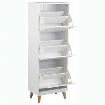 Schoenenkast Mistra 47cm, 3 deuren - wit – kavel bij Openbare Verkopen, Beveren-Leie
