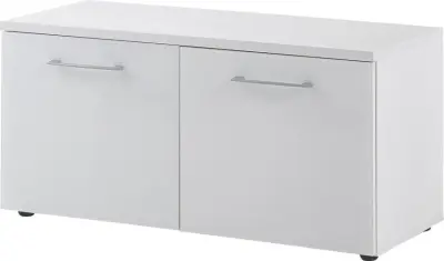 Schoenenkast Scifo 97cm met 2 deuren - wit – kavel bij Openbare Verkopen, Beveren-Leie