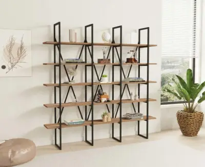 Beylerbeyi Boekenplank | 100% MELAMINE | Zwart, Atlantisch grenen – kavel bij Openbare Verkopen, Beveren-Leie