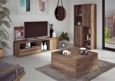 Tv-meubel Frame 177cm - donkere eik – kavel bij Openbare Verkopen, Beveren-Leie
