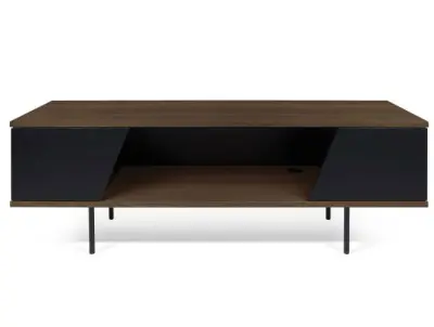 Tv-meubel Pixie 140cm - walnoot/zwart – kavel bij Openbare Verkopen, Beveren-Leie