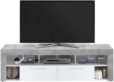 Tv-meubel Vidi 180 cm - beton/wit – kavel bij Openbare Verkopen, Beveren-Leie