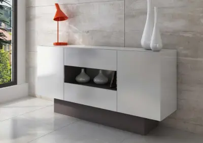 Dressoir / Tv-meubel Ivo 160cm - wit – kavel bij Openbare Verkopen, Beveren-Leie