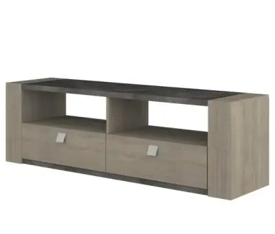 Tv-meubel Iris 155cm - grijs beton – kavel bij Openbare Verkopen, Beveren-Leie