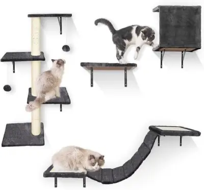Krabpaal + wand klimelementen katten – kavel bij Openbare Verkopen, Brugge