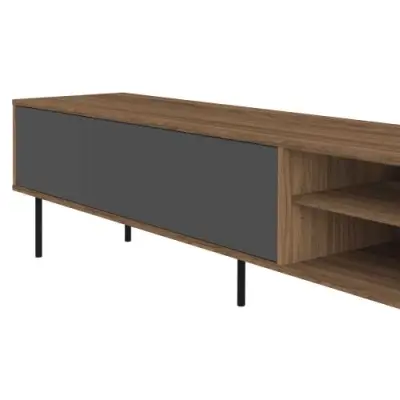 Tv-meubel Watt 165cm - walnoot/grijs – kavel bij Openbare Verkopen, Beveren-Leie