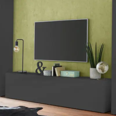 tv-meubel Natasha | 180 x 30 x 40 cm | Antracietkleurig – kavel bij Openbare Verkopen, Beveren-Leie