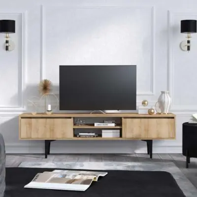 Artemis TV-meubel | 100% MELAMINE | Eiken – kavel bij Openbare Verkopen, Beveren-Leie