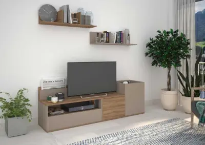 Tv-meubel Boost 180cm - beige/grijs – kavel bij Openbare Verkopen, Beveren-Leie