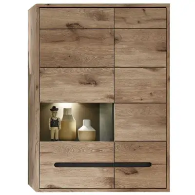 Hangkast Bellini 90cm 2 deuren - eik/antraciet – kavel bij Openbare Verkopen, Beveren-Leie