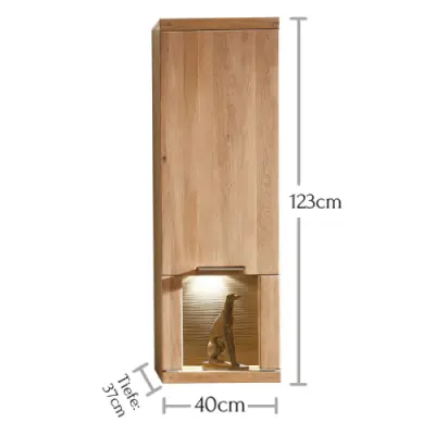 Hangkast Blanka 40x123cm - eik – kavel bij Openbare Verkopen, Beveren-Leie
