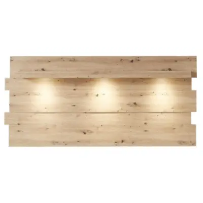 Wandpaneel Lorna 202cm met verlichting - eik – kavel bij Openbare Verkopen, Beveren-Leie