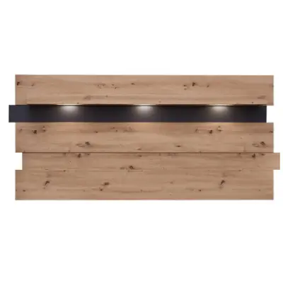 Wandpaneel Medina met verlichting - eik/antraciet – kavel bij Openbare Verkopen, Beveren-Leie